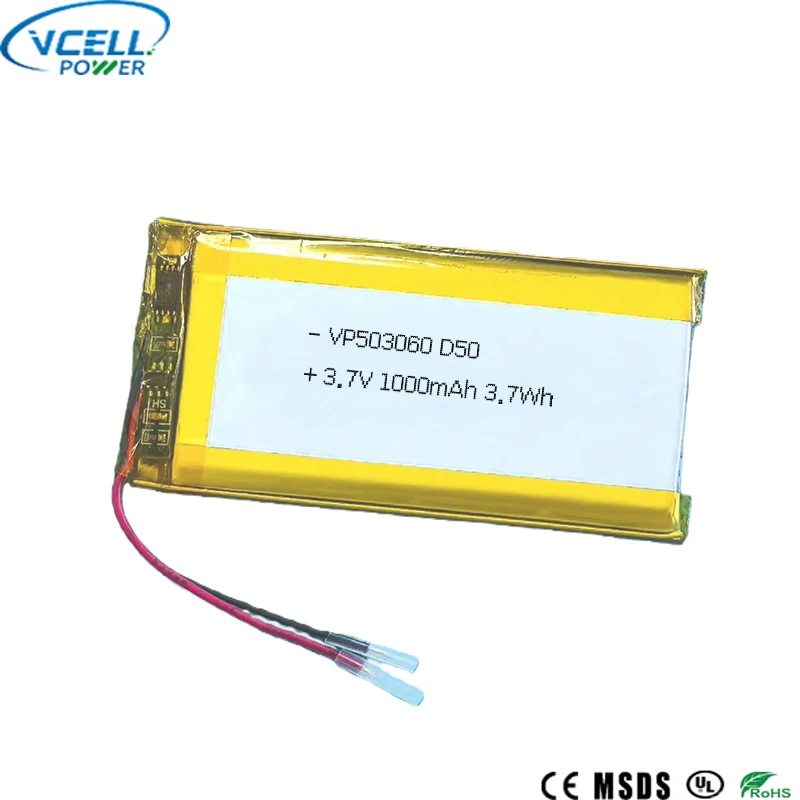 503060 3.7V 1000mAh 3.7Wh بطارية ليثيوم بوليمر